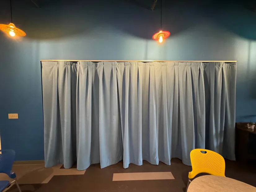 Sky Blue Acoustic Curtain